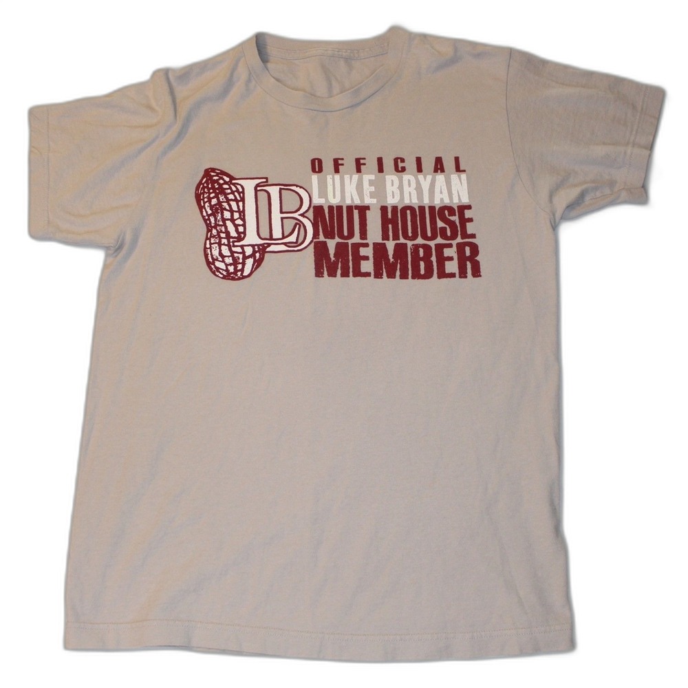 Official Luke Bryan Nut House member t-shirt fan club Size S/M READ